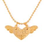 Golden Heart Pendant With Chain