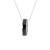 Sleek Stainless Steel Mens Ring Adorned With Black Enamel Work
