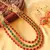 Mesmerising Multilayer Pink Green Peacock Necklace Set 