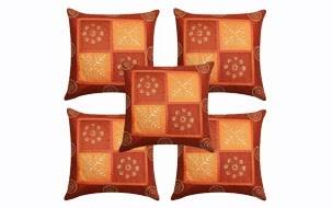 Orange Cushion Covers- Set of 5 1