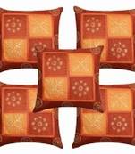 Orange Cushion Covers- Set of 5