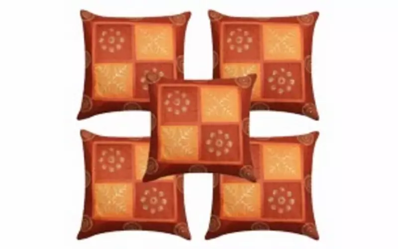 Orange Cushion Covers- Set of 5