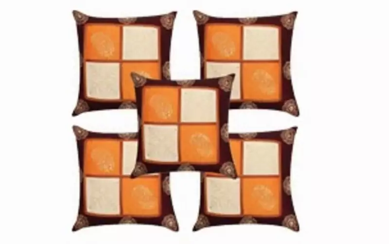 Best Selling Gold Print Cushion Cover-Set of 5