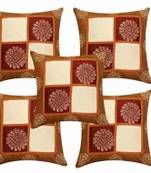 Stunning Golden Cushion Cover-Set of 5
