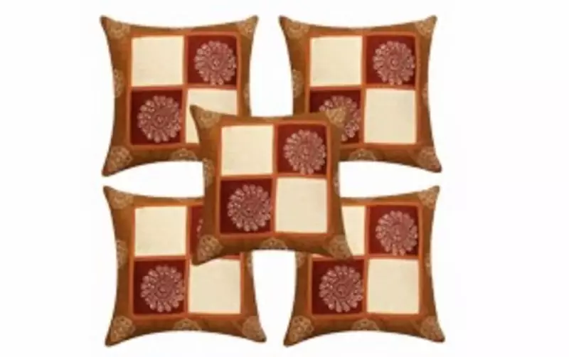 Stunning Golden Cushion Cover-Set of 5
