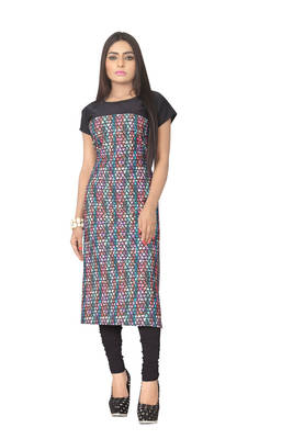 Multicolor art crepe printed kurti 1
