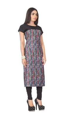 Multicolor art crepe printed kurti 2