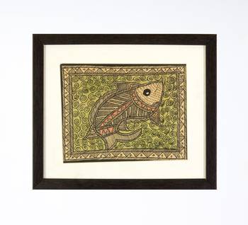 Multicolor handmade paper and  wooden frame  and  acrylic glass  wall art 1