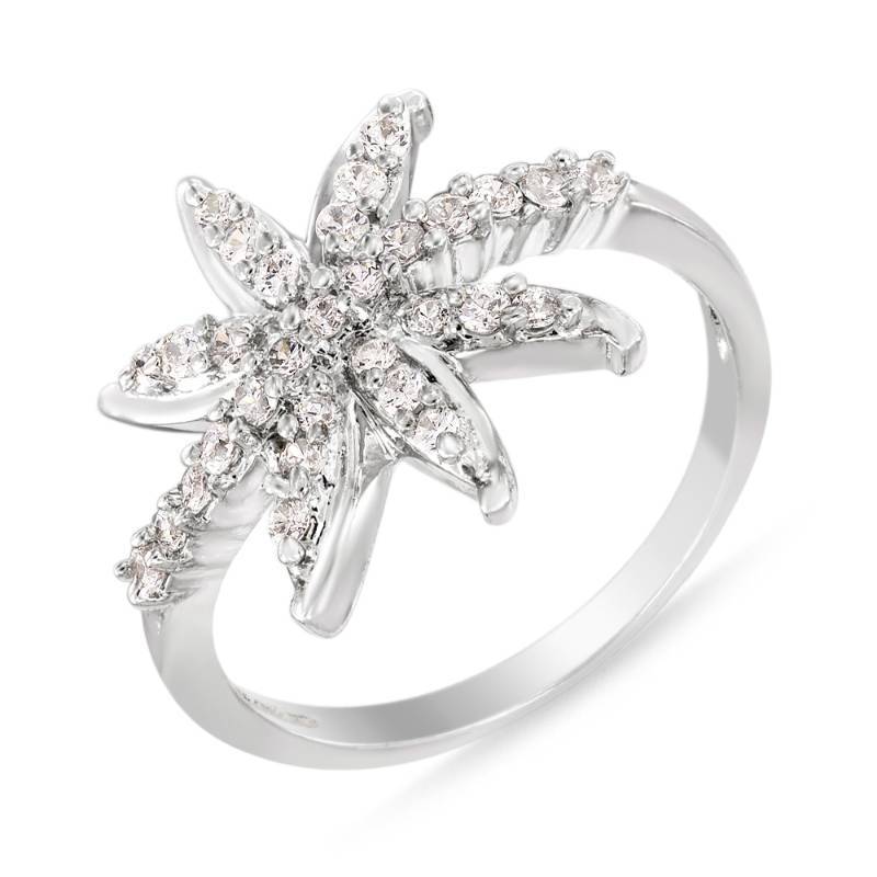 Mahi Rhodium Plated Dynamic Ring Trends Fashion Jewellery 104640