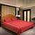 Red Geometric pattern ajrak bedsheet Hand Block Printed cotton double bedsheet