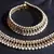 Golden pearl double line anklet