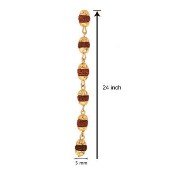 Gold Plated Rudraksh Mala Chain Long 24 inches for Men 3