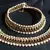 Golden pearl multi colored double anklet