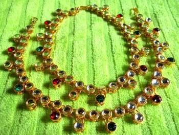 Golden Kundan Anklet 3