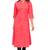 Princess Cut Kurti Linen Front Buttoned Formal Wear Kurta