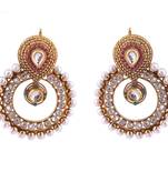 Adwitiya Collection Gold Dotted With Pearls Earrings For Women