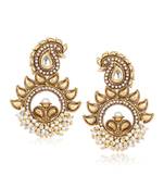 Adwitiya Collection Gold Stones And Pearls Earrings For Women