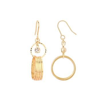 Adwitiya Collection  24K Gold Plated Contemporary Dangle & Drop Earring For Women 2