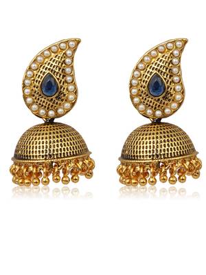 Adwitiya Collection  24K Gold Plated Ethnic Jhumki Earring For Women 1