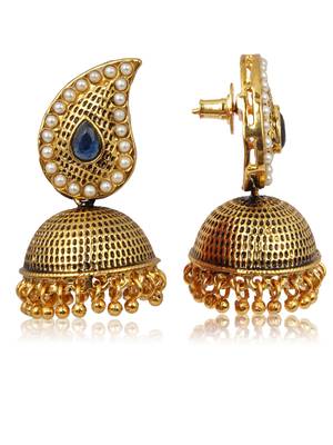 Adwitiya Collection  24K Gold Plated Ethnic Jhumki Earring For Women 2