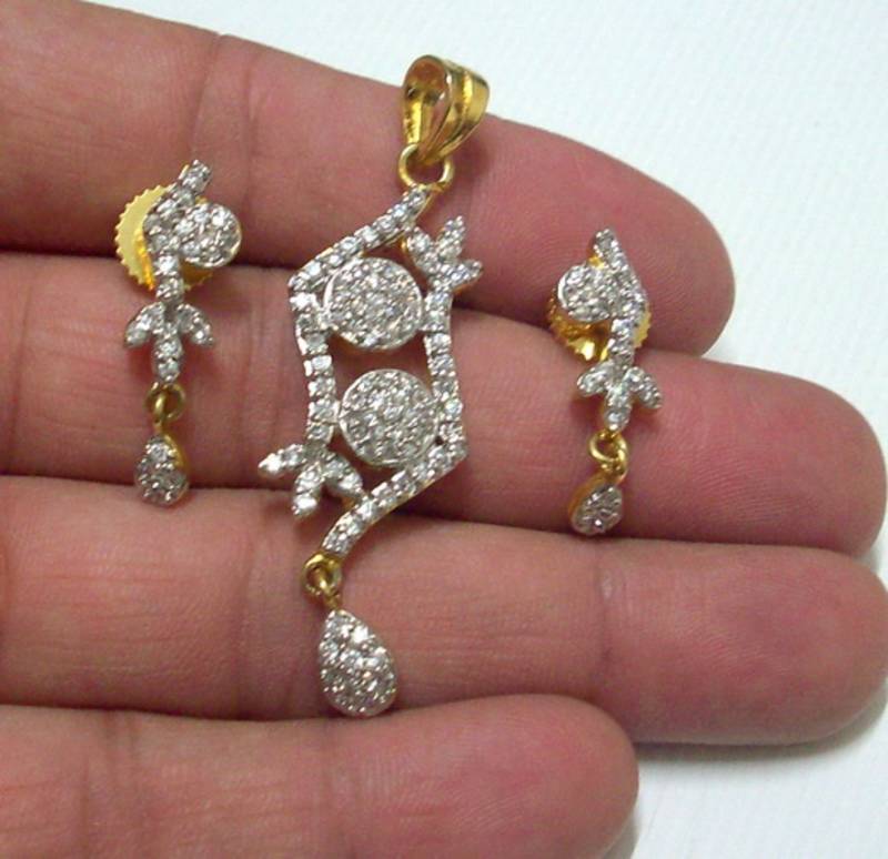 Shining ad-cz pendant set 18