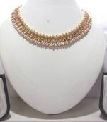 White pearl gota necklace set