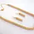 Golden white pearl ajger necklace set