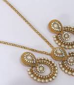 Pearl Polki Chain Necklace Set