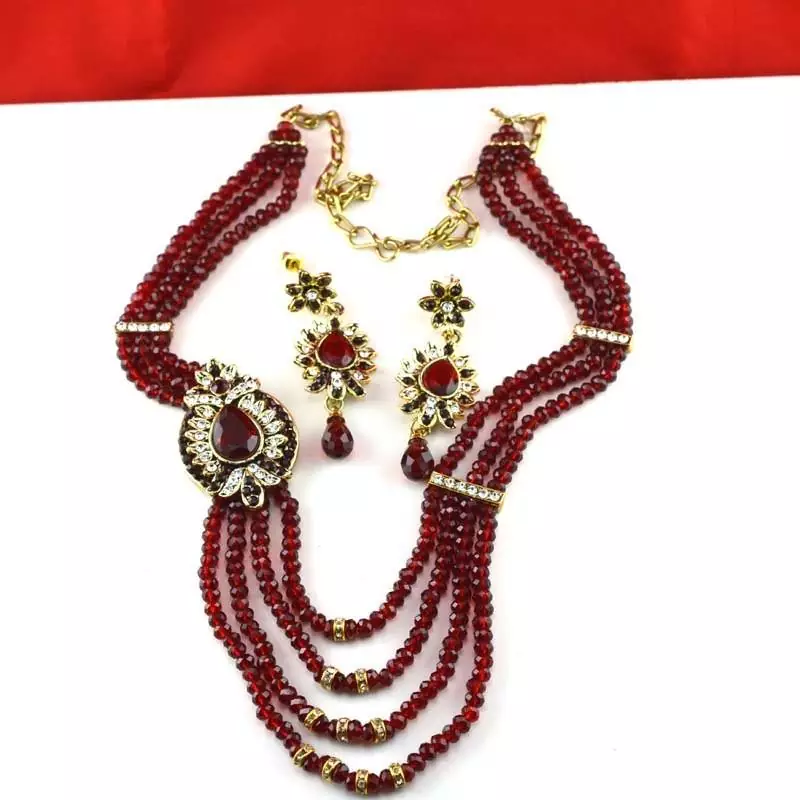 (v) moti kunden necklase with earing