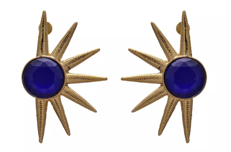 Beautiful Blue Sun Earring