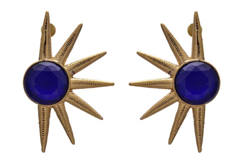 Beautiful Blue Sun Earring