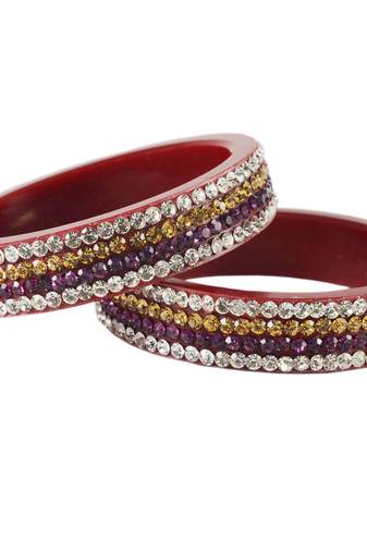 Extra Large Size  Acrylic Bangles Color Maroon