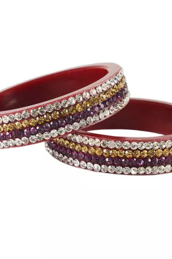 Extra Large Size  Acrylic Bangles Color Maroon