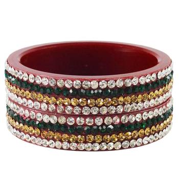 Extra Large Size  Acrylic Bangles Color Maroon 2