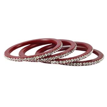 Extra Large Size  Acrylic Bangles Color Maroon 1