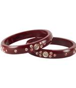 Extra Large Size  Acrylic Bangles Color Dark Maroon