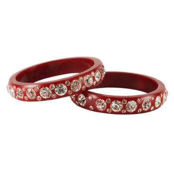 Extra Large Size  Acrylic Bangles Color Red 1