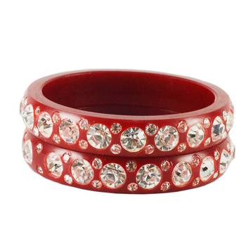 Extra Large Size  Acrylic Bangles Color Red 2