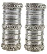 Extra Large Size  Brass & Metal Bangles Color Silver