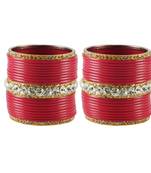 Extra Large Size  Brass & Acrylic Bangles Color Gajri