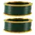 Extra Large Size  Brass & Acrylic Bangles Color Dark Green