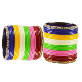 Extra Large Size  Brass & Acrylic Bangles Color Multicolor 2