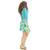 Sky blue and white printed cotton rayon kurti