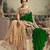green embroidered net saree with blouse