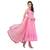 Pink net plain semi stitiched salwar with dupatta