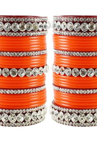Extra Large Size  Acrylic Bangles Color Orange & Maroon