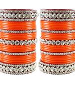 Extra Large Size  Acrylic Bangles Color Orange & Maroon