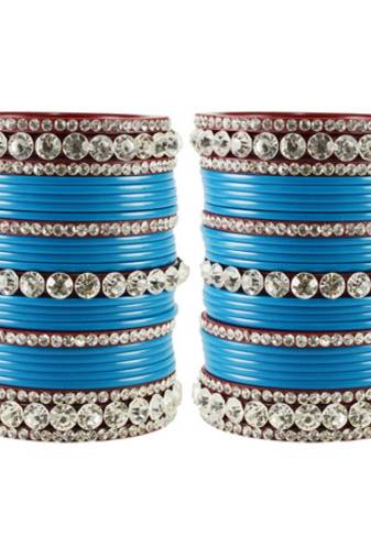 Extra Large Size  Acrylic Bangles Color Light Blue & Maroon
