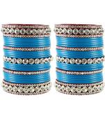 Extra Large Size  Acrylic Bangles Color Light Blue & Maroon