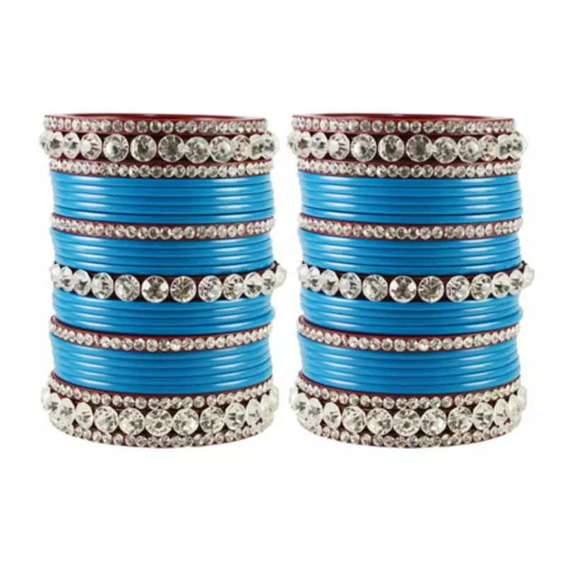 Extra Large Size  Acrylic Bangles Color Light Blue & Maroon